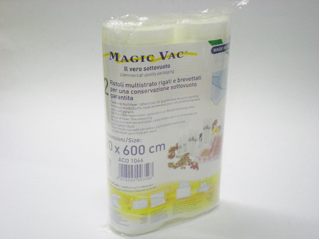 Magic Vac AC01068 Sachetti per Sottovuoto 2 Rotoli 30x600 Cm 