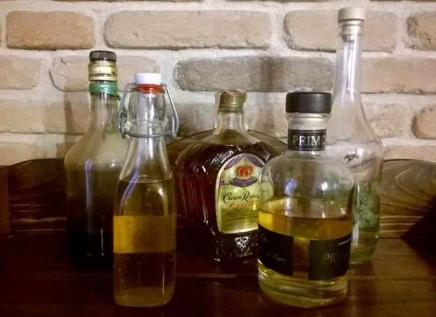 casa-vetro 12 bottiglie di vetro vuote da 500 ml 12 pezzi olio Vetro aceto per contenere succhi grappa bianco liquore 