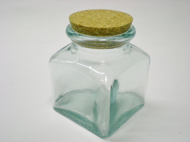 Vasetto Latte in vetro con tappo in sughero (cm 5 x 7)